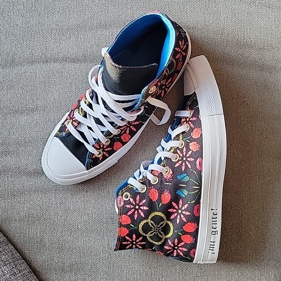 Converse Shoes - Converse Black Floral High-Top Sneakers